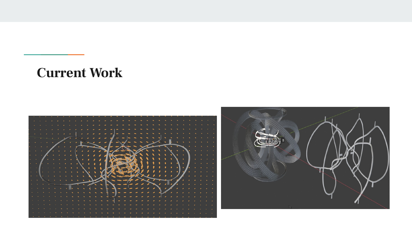 Magnetic field and charged particle simulation visuals