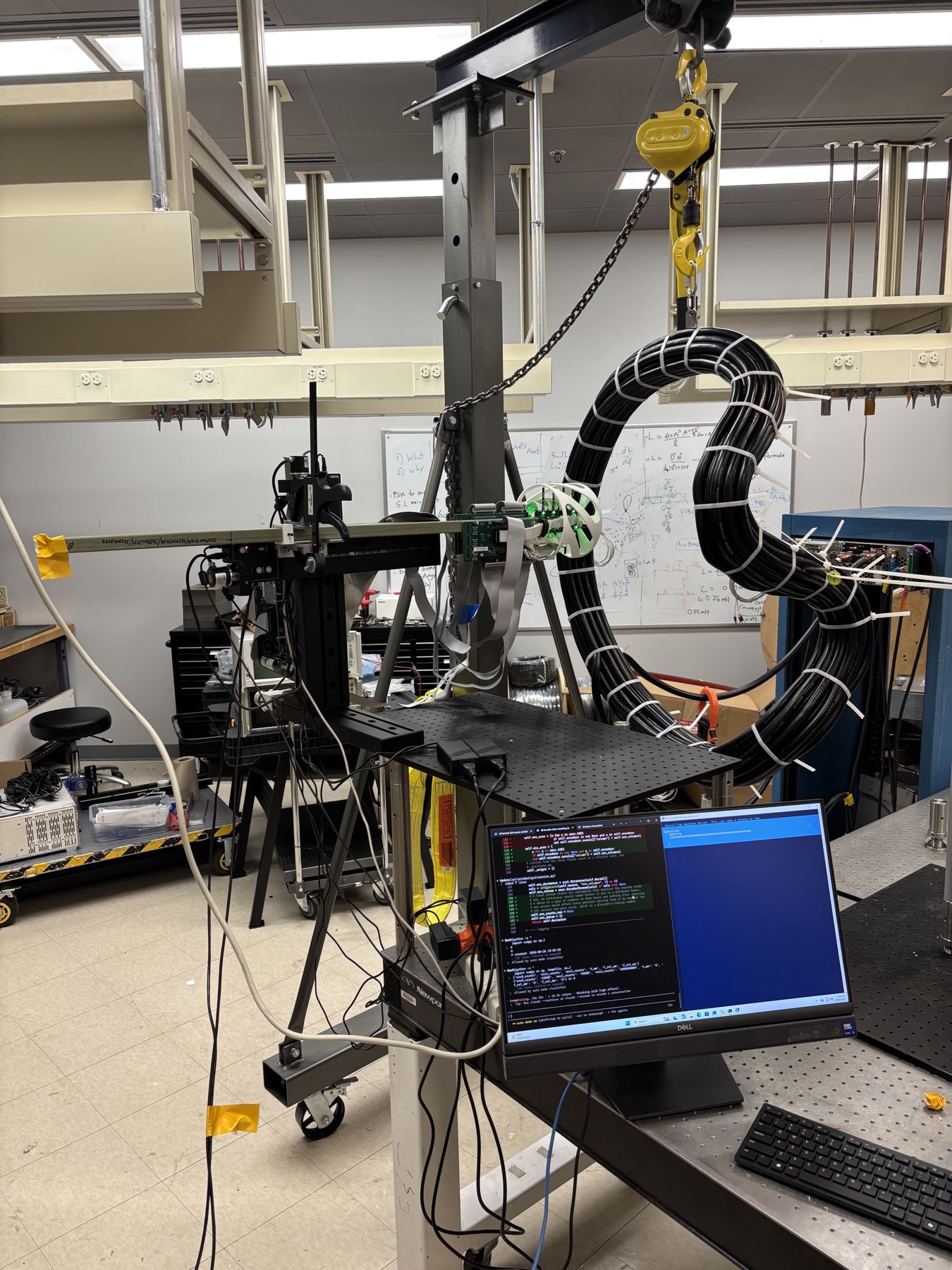 OCTO-BEE Hall probe connected to the STAR_Lite laboratory rig